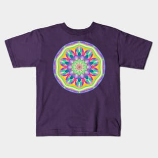 Hypnotic Corolla Mandala Kids T-Shirt